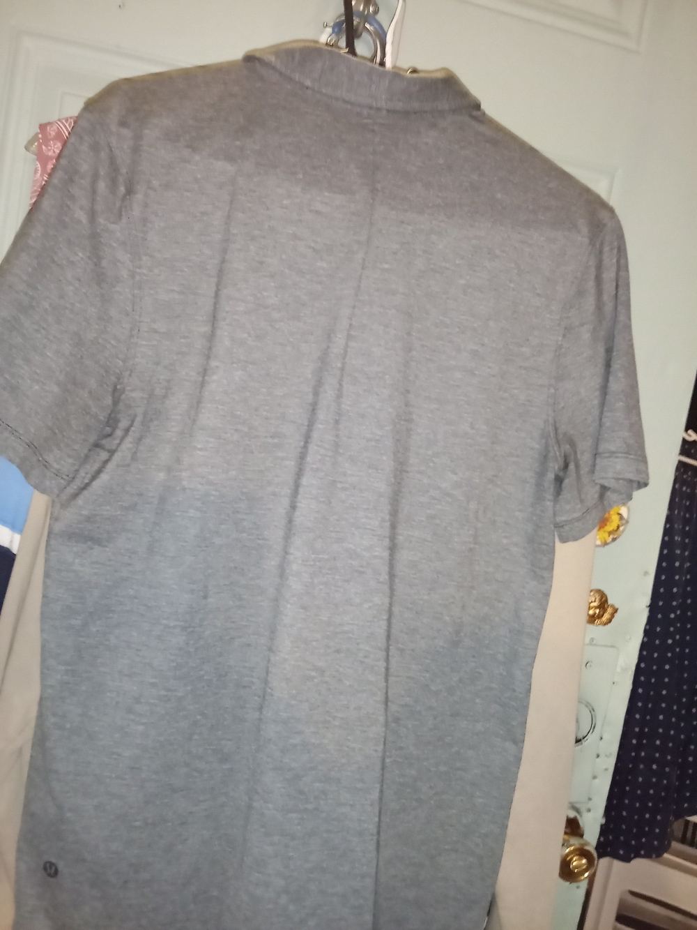 lululemon athletica Men's Gray Short-Sleeve Polo
